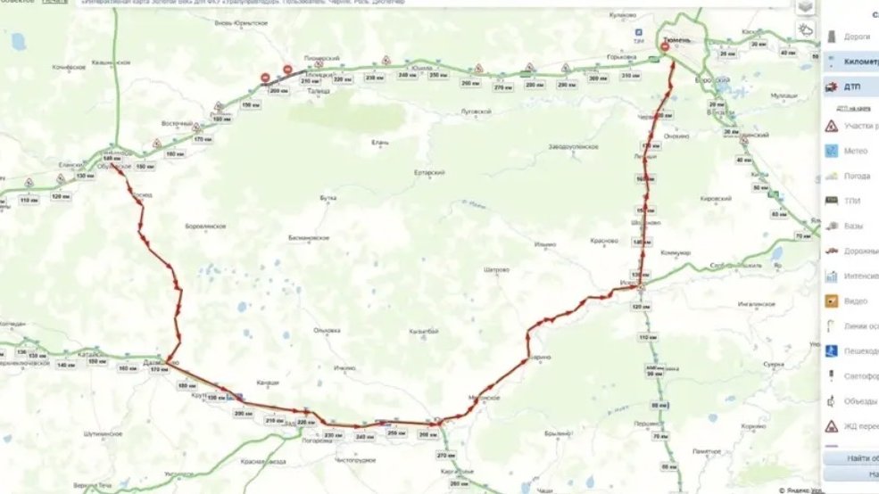 Проезда нет: два участка трассы Екатеринбург – Тюмень перекрыты полностью
